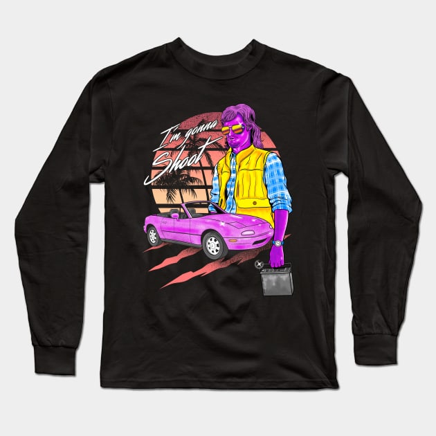 Classic MacGruber Synthwave Long Sleeve T-Shirt by wolfkrusemark